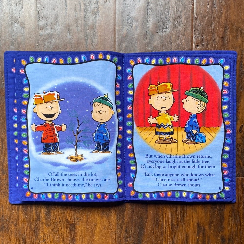 Peanuts A Charlie Brown Christmas -Fabric Plush Children’s Book - Picture 6 of 9